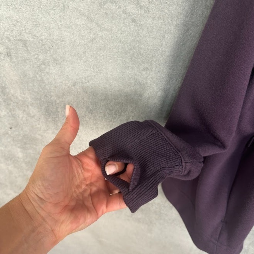 Athleta Cozy Karma Twist Neck Sweatshirt Womens 2X Purple Comfort Travel Stretch - Picture 5 of 15